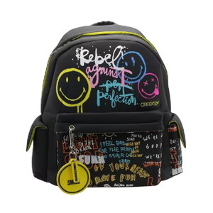 Mochila Cresko Espalda 16 Graffiti Ck365 Con Llavero